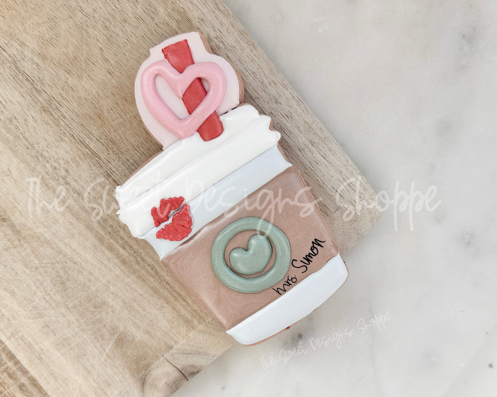 Cookie Cutters - Coffee with Straw - Cookie Cutter - The Sweet Designs Shoppe - - ALL, beverage, beverages, Coffee, coffee with straw, Cookie Cutter, Food & Beverages, Food and Beverage, new, Promocode, STL, valentine, Valentine's