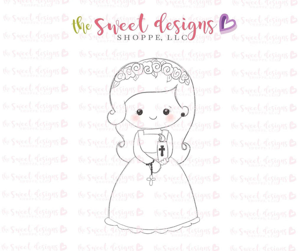 Cookie Cutters - Communion Girl - Anna v2- Cookie Cutter - The Sweet Designs Shoppe - - ALL, communion, Cookie Cutter, First Communion, Girl, Promocode, Religious