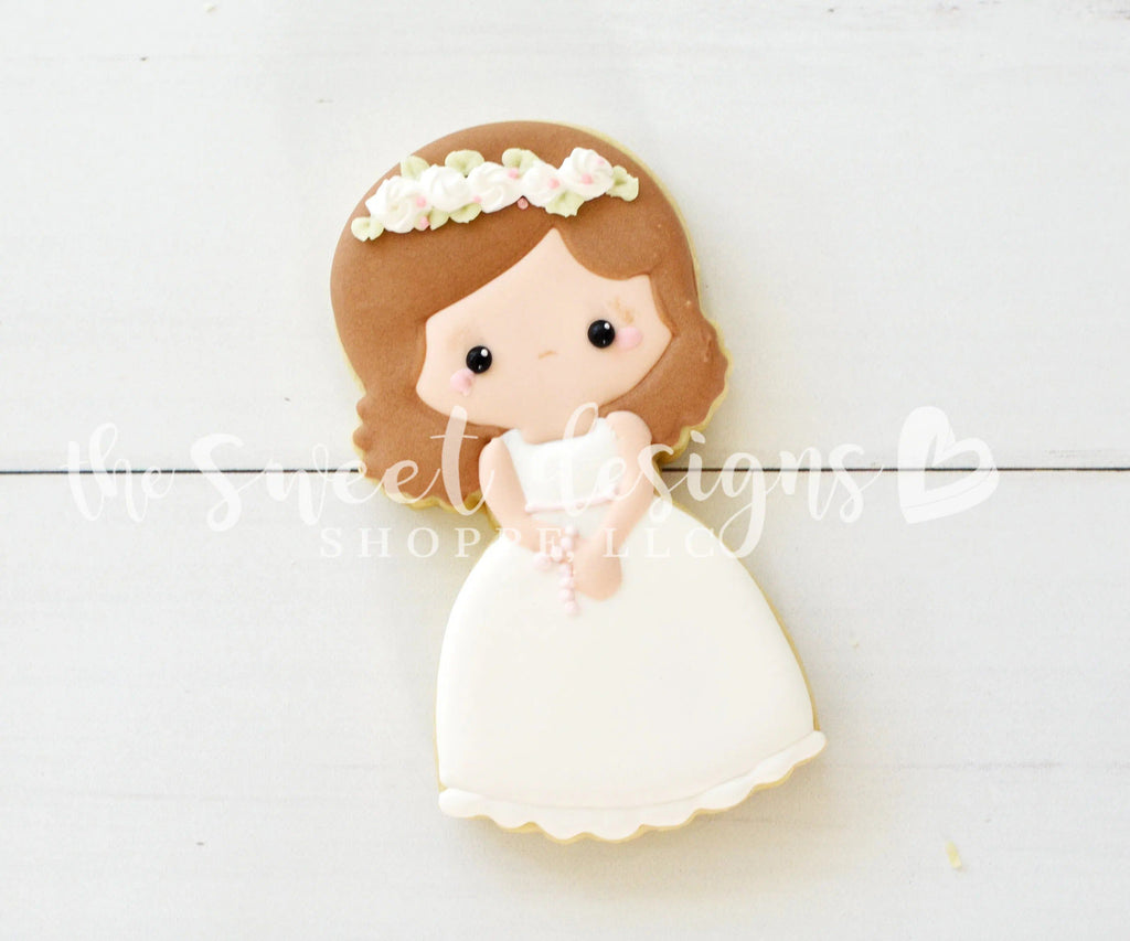 Cookie Cutters - Communion Girl v2- Maria - Cookie Cutter - The Sweet Designs Shoppe - TSDS - - ALL,communion,Cookie Cutter,First Communion,Girl,Promocode,Religious,STL