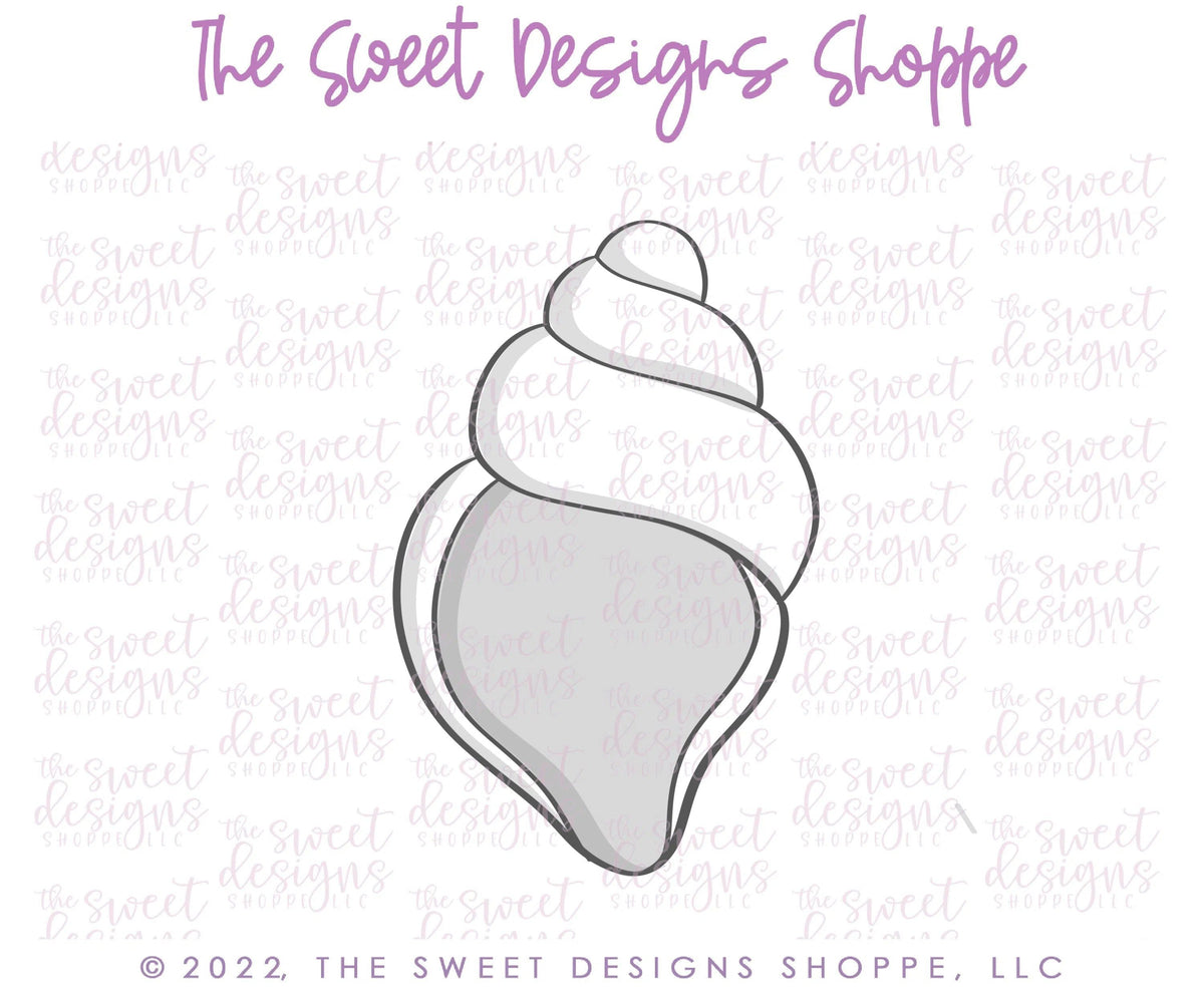 Cookie Cutters - Conch Shell - Cookie Cutter - The Sweet Designs Shoppe - TSDS - - ALL,Cookie Cutter,Lady Milk Stache,Lady MilkStache,LadyMilkStache,ocean,Promocode,sea,Seashell,STL,Summer,under the sea