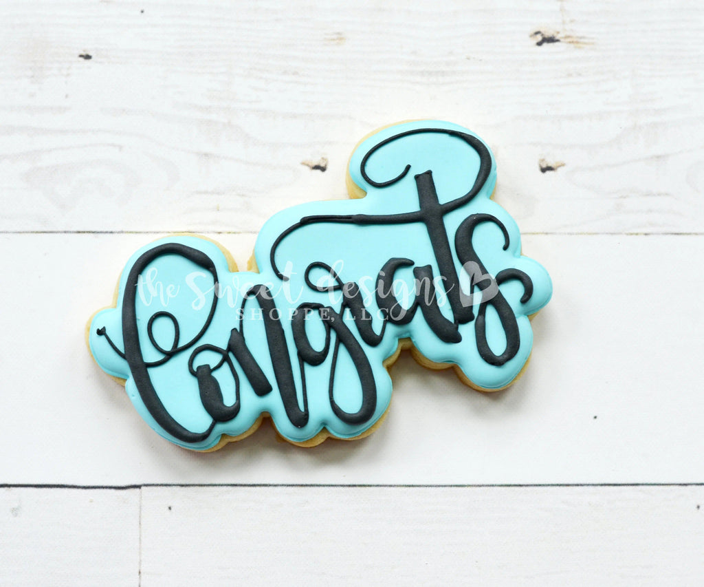 Cookie Cutters - Congrats Plaque - Cookie Cutter - The Sweet Designs Shoppe - - 2018, ALL, Cookie Cutter, Customize, Fall, Fall / Halloween, Fall / Thanksgiving, Lettering, plaque, Plaques, Promocode, thanksgiving