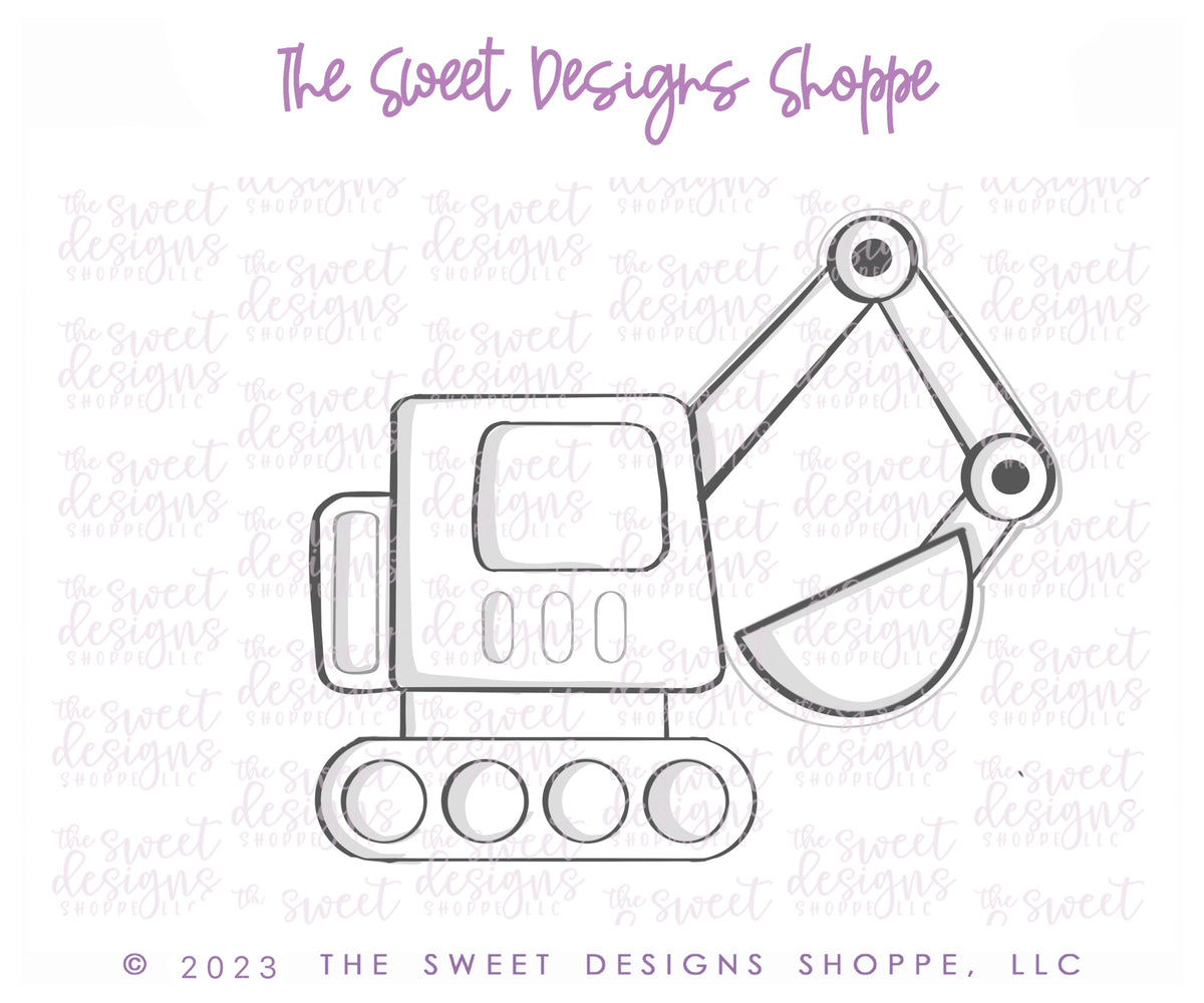 Cookie Cutters - Construction Set - Set of 4 - Cookie Cutters - The Sweet Designs Shoppe - TSDS - - ALL,Birthday,construction,Cookie Cutter,kids,Kids / Fantasy,Mini Sets,Promocode,regular sets,Roads,set,STL,transportation