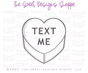 Cookie Cutters - Conversation Heart ISO View - Cookie Cutter - The Sweet Designs Shoppe - TSDS - - ALL,conversation heart,Cookie Cutter,Heart,Hearts,Holiday,love,Plaque,Promocode,STL,valentine,valentines