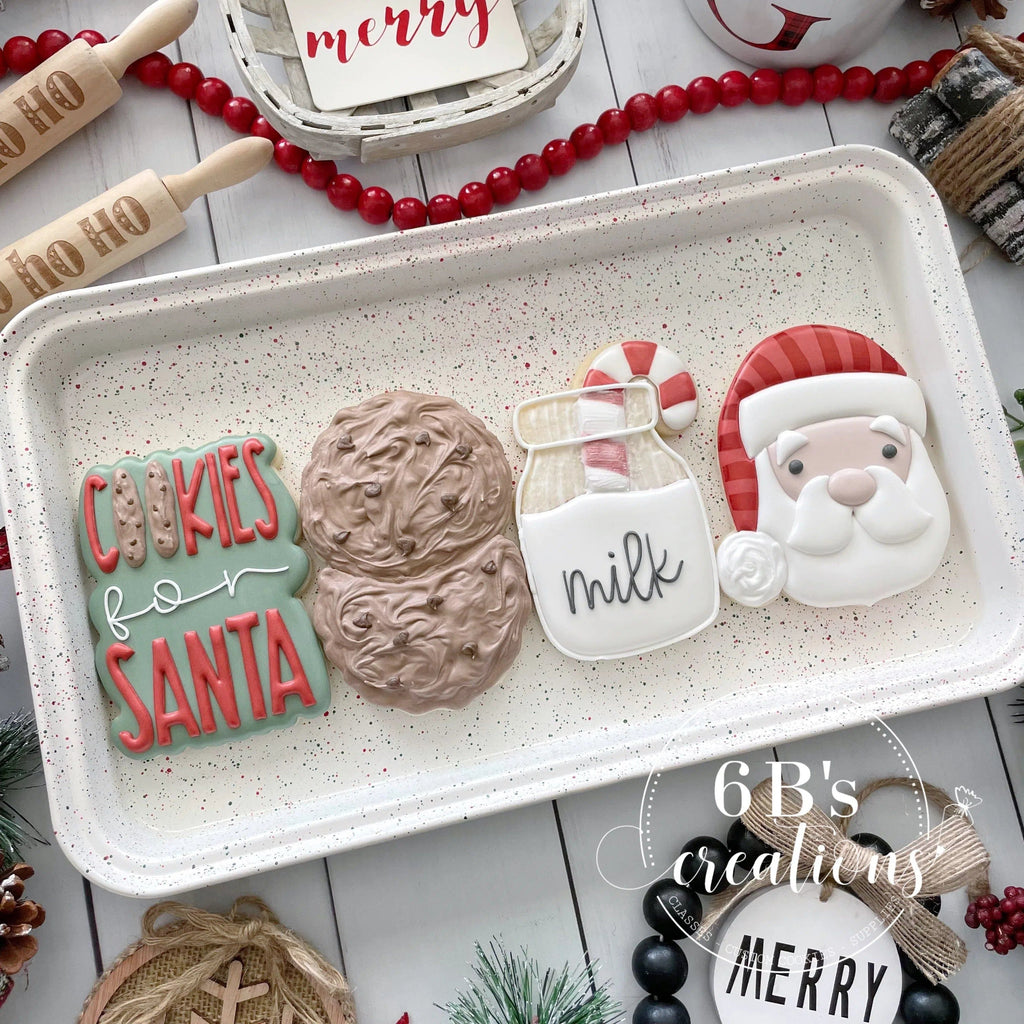 Cookie Cutters - Cookies and Milk for Santa Cookie Cutters Set - Set of 4 - Cookie Cutters - The Sweet Designs Shoppe - - ALL, Christmas, Christmas / Winter, Cookie Cutter, Mini Sets, Promocode, regular sets, Santa, Santa Claus, set, Winter