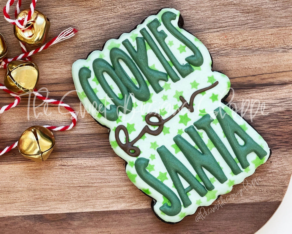 Cookie Cutters - Cookies for Santa Plaque - Cookie Cutter - The Sweet Designs Shoppe - TSDS - - ALL,Christmas,Christmas / Winter,Christmas Cookies,Cookie Cutter,handlettering,Plaque,Plaques,PLAQUES HANDLETTERING,Promocode,STL