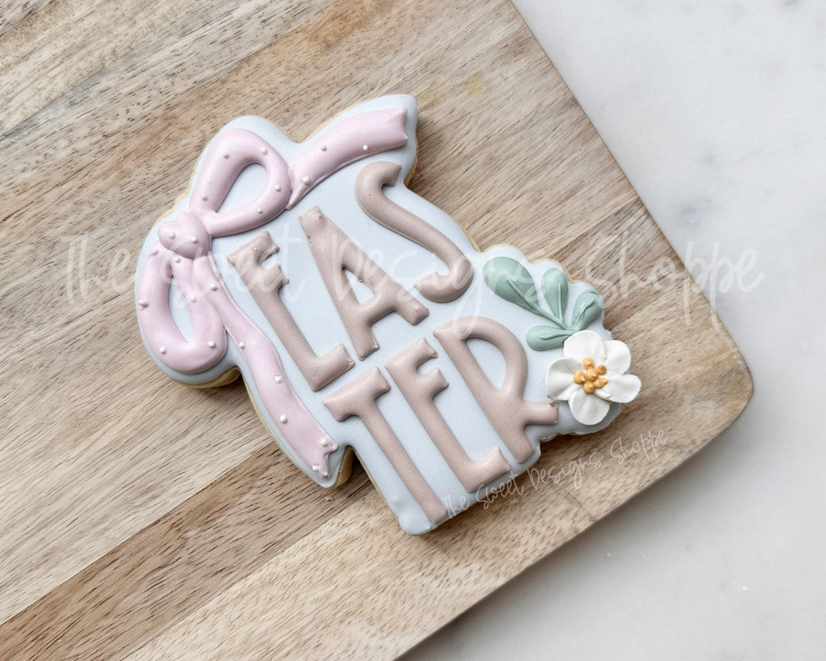 Cookie Cutters - Coquette and Floral Easter Plaque - Cookie Cutter - The Sweet Designs Shoppe - TSDS - - ALL,Cookie Cutter,Coquette,coquette plaque,Easter,Easter / Spring,palques,Promocode,STL