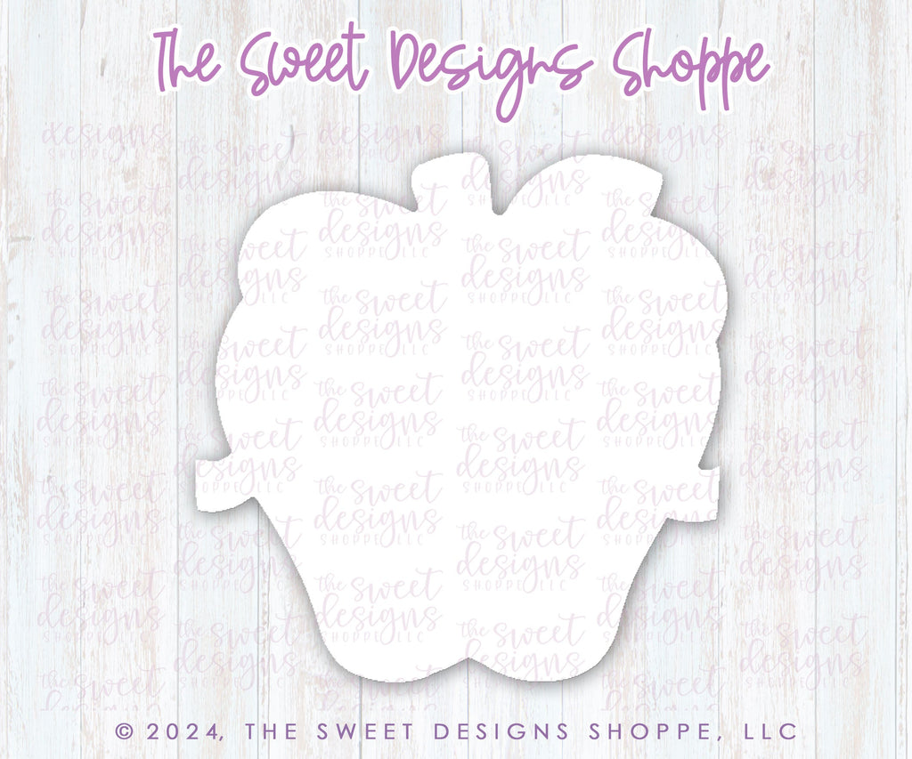 Cookie Cutters - Coquette Apple - Cookie Cutter - The Sweet Designs Shoppe - - ALL, back to school, Cookie Cutter, Food, fruit, fruit with flower, fruits, Fruits and Vegetables, Plaque, Promocode, School, School / Graduation, Teach, teacher, teacher appreciation