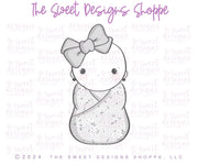 Cookie Cutters - Coquette Baby Girl - Cookie Cutter - The Sweet Designs Shoppe - TSDS - - ALL,Baby,Baby / Kids,Baby Bib,Baby Boy,baby girl,baby shower,baby shower favors,Cookie Cutter,Promocode,STL