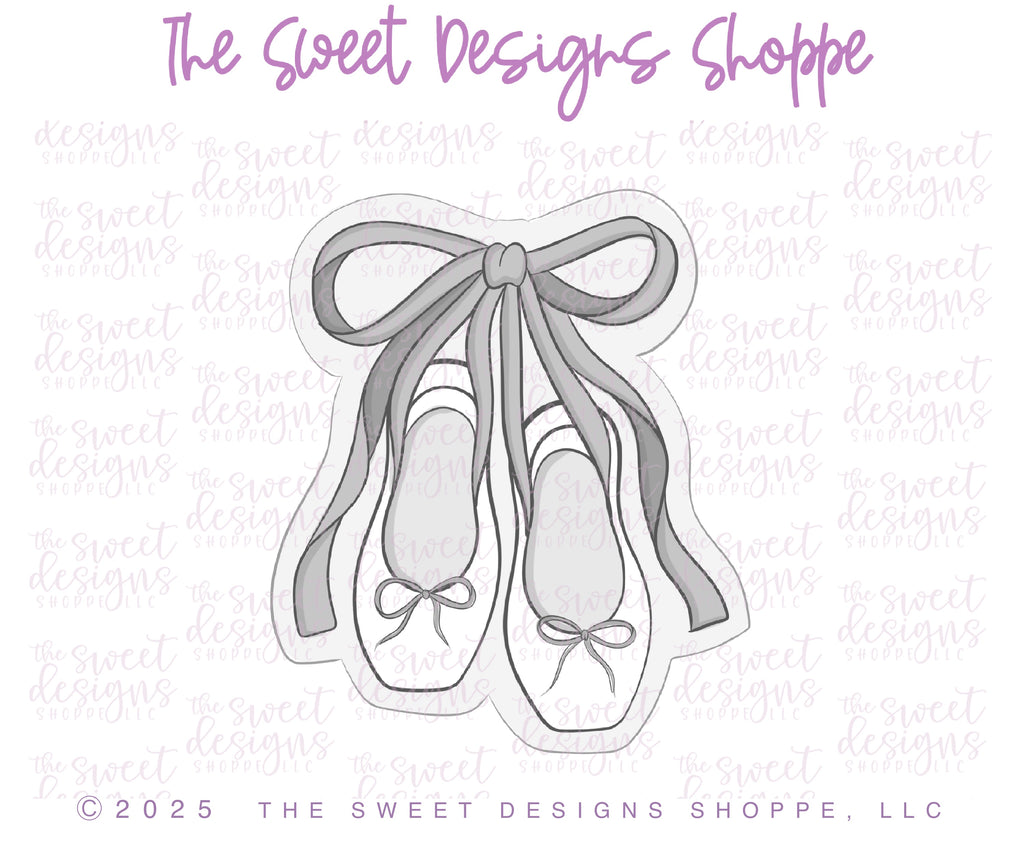 Cookie Cutters - Coquette Ballet Shoes - Cookie Cutter - The Sweet Designs Shoppe - - Accesories,Accessories,accessory,ALL,ballet,Clothing / Accessories,Cookie Cutter,dance,new,Promocode,sports,STL