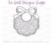 Cookie Cutters - Coquette Bib - Cookie Cutter - The Sweet Designs Shoppe - TSDS - - ALL,Baby,Baby / Kids,Baby Bib,Baby Bottle,Baby Boy,baby girl,baby shower,baby shower favors,bib,Cookie Cutter,Promocode,STL