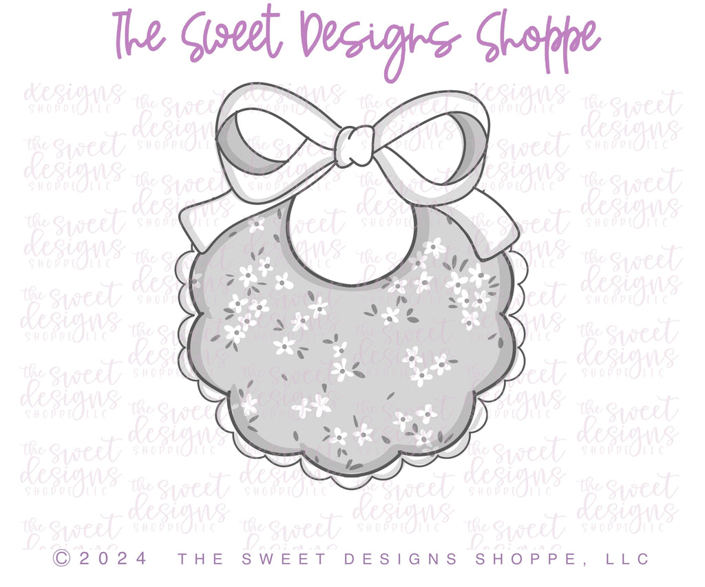 Cookie Cutters - Coquette Bib - Cookie Cutter - The Sweet Designs Shoppe - TSDS - - ALL,Baby,Baby / Kids,Baby Bib,Baby Bottle,Baby Boy,baby girl,baby shower,bib,Cookie Cutter,Promocode,STL