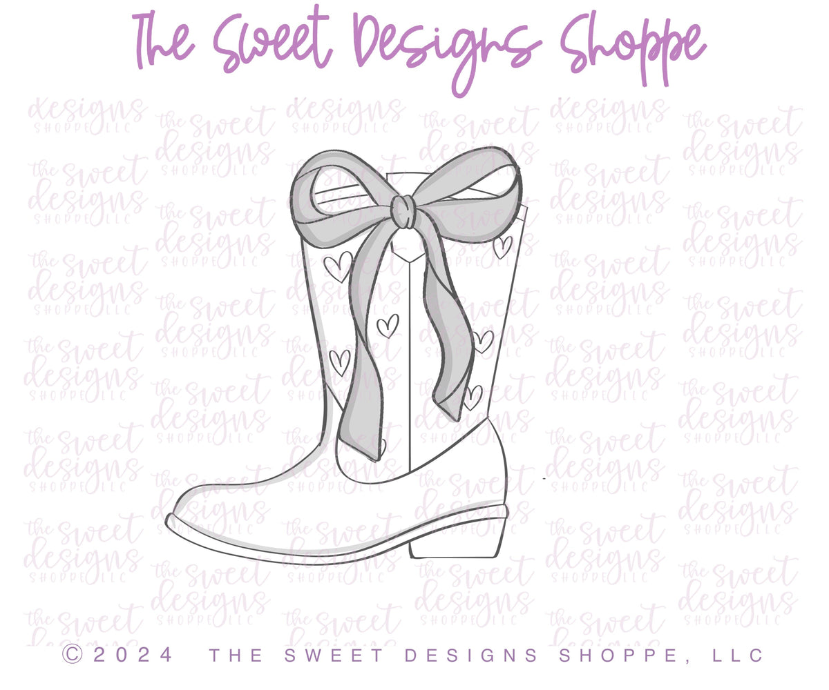 Cookie Cutters - Coquette Boots & HOWDY Valentine Plaque Set - Set of 2 - Cookie Cutters - The Sweet Designs Shoppe - TSDS - - ALL,Cookie Cutter,Love,Promocode,regular sets,set,STL,valentine,Valentines