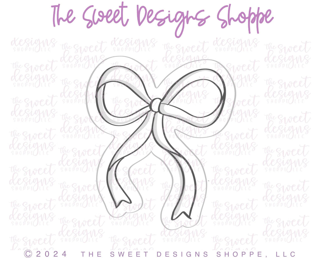 Cookie Cutters - Coquette Bow E - Cutter - Sweet Designs Shoppe - - ALL, Bow, Clothing / Accessories, Cookie Cutter, cookie cutters, Fantasy, MOM, mother, Mothers Day, new, Promocode, Wedding