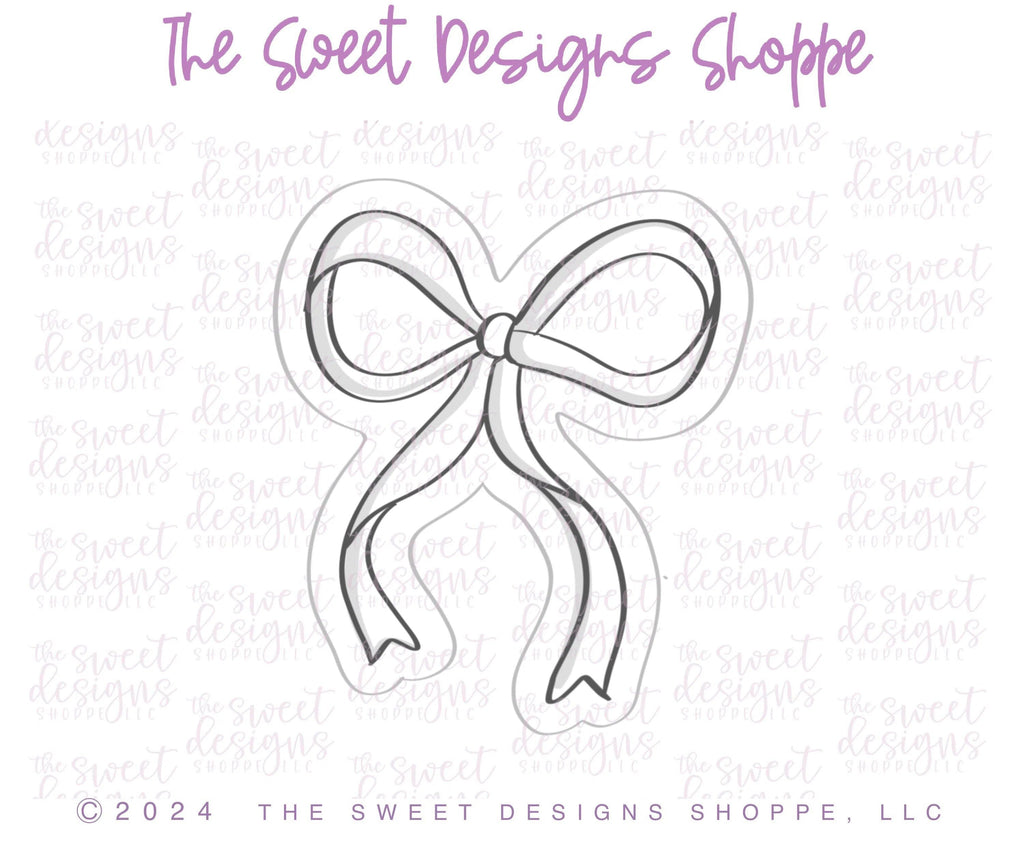 Cookie Cutters - Coquette Bow E - Cookie Cutter - The Sweet Designs Shoppe - - ALL, Bow, Clothing / Accessories, Cookie Cutter, cookie cutters, Fantasy, MOM, mother, Mothers Day, Promocode, STL, Wedding