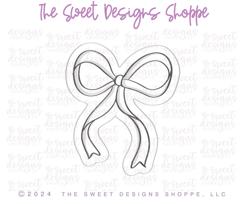 Cookie Cutters - Coquette Bow E - Cookie Cutter - The Sweet Designs Shoppe - TSDS - - ALL,Bow,Clothing / Accessories,Cookie Cutter,cookie cutters,Fantasy,MOM,mother,Mothers Day,Promocode,STL,Wedding