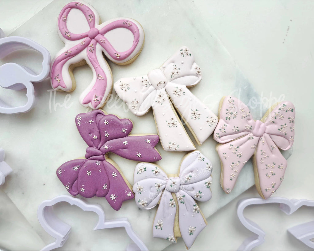 Cookie Cutters - Coquette Bows Cookie Cutters Set - Set of 5 - Cookie Cutters - Sweet Designs Shoppe - - Accesories, Accessories, accessory, ALL, Bow, bows, Clothing / Accessories, Cookie Cutter, Mini Sets, MOM, mother, Mothers Day, new, Promocode, regular sets, set, Wedding