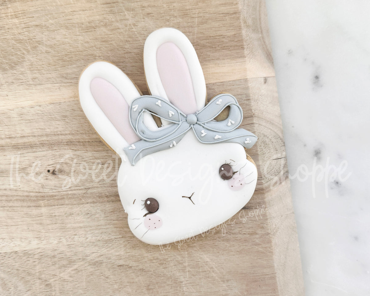 Cookie Cutters - Coquette Bunny Face 2025 - Cookie Cutter - The Sweet Designs Shoppe - TSDS - - ALL,Animal,Animals,Animals and Insects,Bunny,Bunny easter,bunny face,Cookie Cutter,Easter,Easter / Spring,pet,pets,Promocode,STL