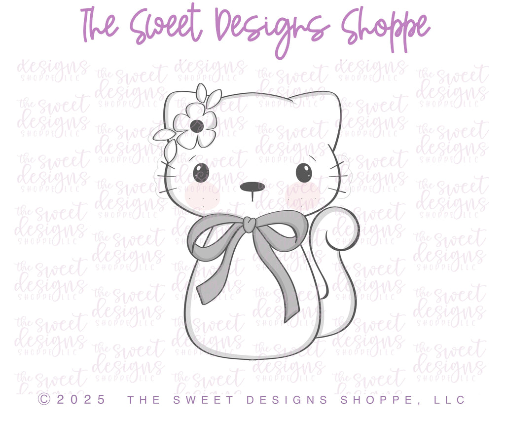 Cookie Cutters - Coquette Cat - Cookie Cutter - The Sweet Designs Shoppe - TSDS - - ALL,Animal,Animals,Animals and Insects,Cookie Cutter,Coquette,halloween,happy halloween,Promocode,STL