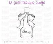Cookie Cutters - Coquette Champagne - Cookie Cutter - The Sweet Designs Shoppe - TSDS - - ALL,anniversary,Birthday,celebration,Cookie Cutter,Food,Food & Beverages,Promocode,STL,valentine,valentines,Wedding,Wedding Favors,wine