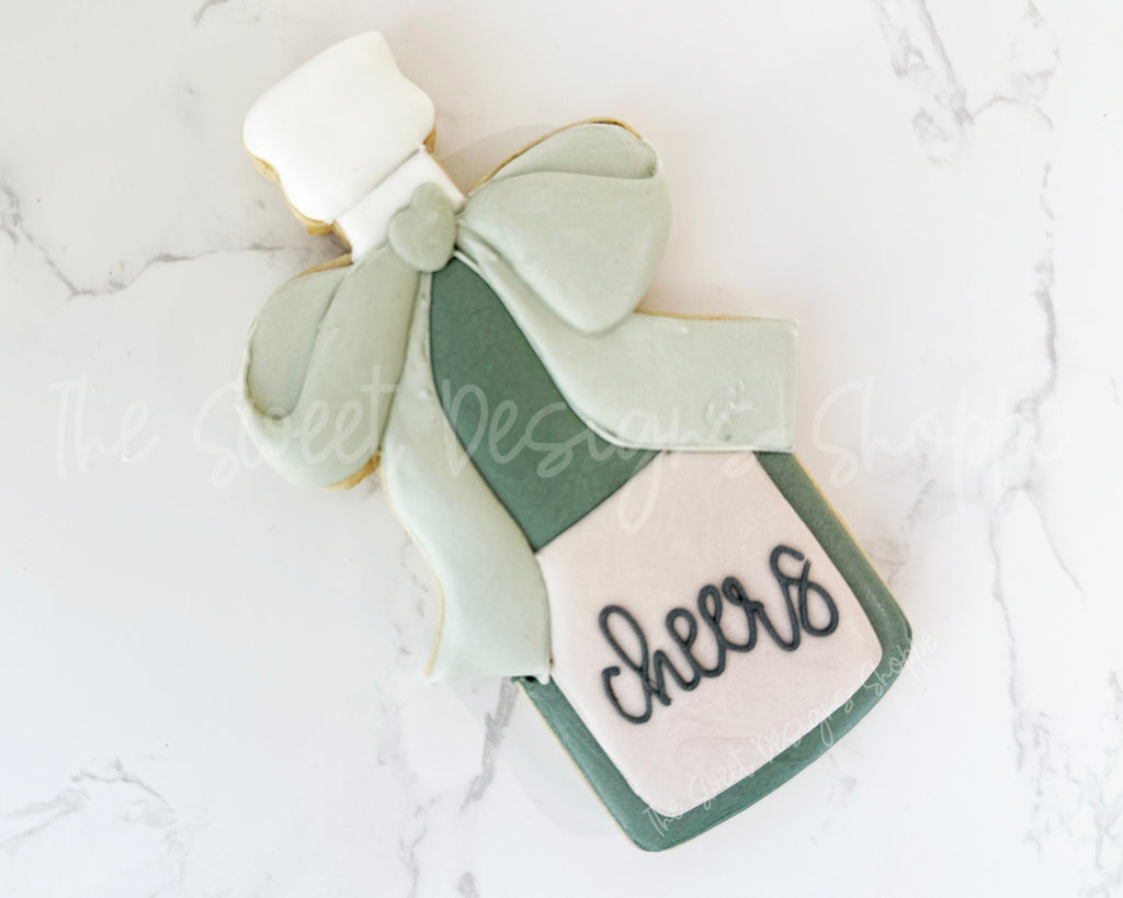 Cookie Cutters - Coquette Champagne - Cookie Cutter - The Sweet Designs Shoppe - TSDS - - ALL,anniversary,Birthday,celebration,Cookie Cutter,Food,Food & Beverages,Promocode,STL,valentine,valentines,Wedding,wine