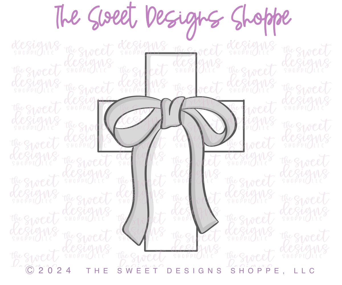 Cookie Cutters - Coquette Cross - Cookie Cutter - The Sweet Designs Shoppe - TSDS - - ALL,Cookie Cutter,Coquette,coquette cross,cross,Easter,Easter / Spring,Promocode,religion,STL