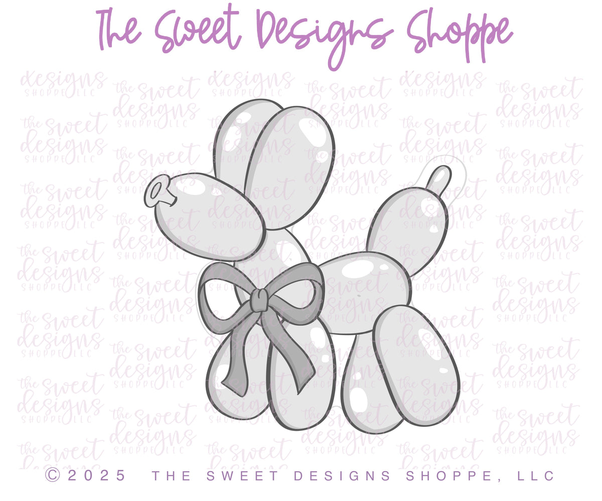 Cookie Cutters - Coquette Dog Balloon - Cookie Cutter - The Sweet Designs Shoppe - TSDS - - 4th,4th July,4th of July,ALL,Animal,Animals,Animals and Insects,Birthday,Cookie Cutter,kids,Kids / Fantasy,Patriotic,Patriotric,Promocode,STL,Summer