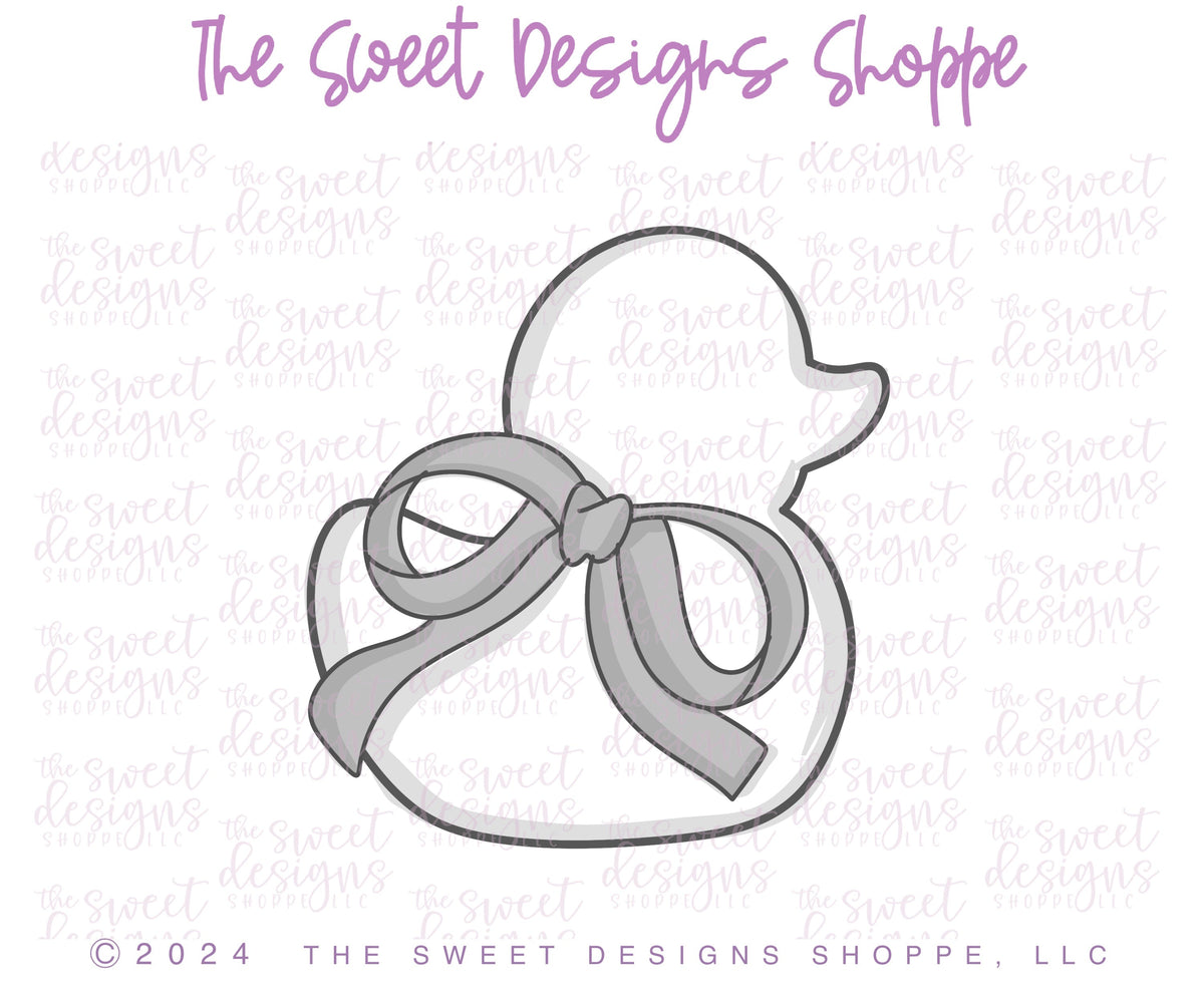 Cookie Cutters - Coquette Duck - Cookie Cutter - The Sweet Designs Shoppe - TSDS - - ALL,Animal,Animals,Baby,Baby / Kids,Baby Bib,Baby Boy,baby girl,Cookie Cutter,kids,Kids / Fantasy,Promocode,STL