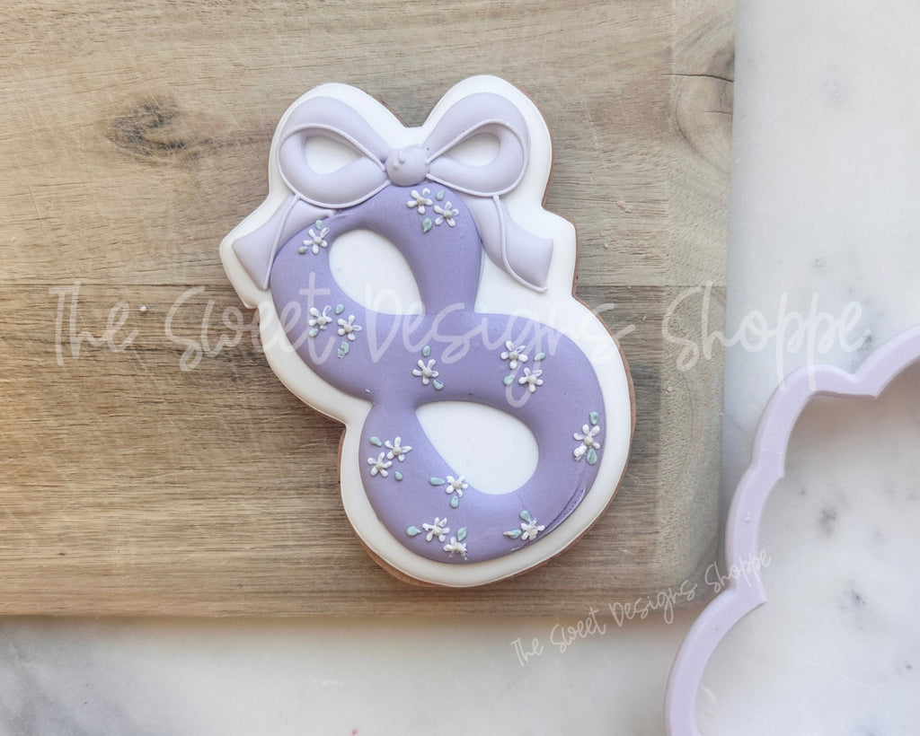 Cookie Cutters - Coquette Eight - Cookie Cutter - The Sweet Designs Shoppe - TSDS - - 8,ALL,Birthday,Cookie Cutter,Font,Fonts,kid,kids,Lettering,letters and numbers,number,numbers,NumberSet,Promocode,Series24,STL,text