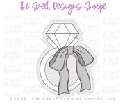 Cookie Cutters - Coquette Engagement Ring - Cookie Cutter - The Sweet Designs Shoppe - TSDS - - Accesories,Accessories,accessory,ALL,Bridal,Bridal Shower,Clothing / Accessories,Cookie Cutter,Coquette,Plaques,Promocode,STL,Wedding,Wedding Favors