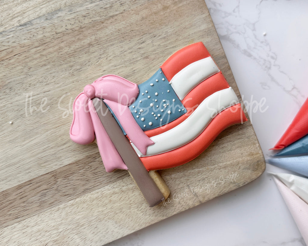 Cookie Cutters - Coquette Flag - Cookie Cutter - The Sweet Designs Shoppe - TSDS - - 4th,4th July,4th of July,ALL,back to school,Cookie Cutter,Patriotic,Promocode,School,School / Graduation,STL,Summer,USA