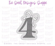 Cookie Cutters - Coquette Four - Cookie Cutter - The Sweet Designs Shoppe - TSDS - - 4,ALL,Birthday,Cookie Cutter,Font,Fonts,kid,kids,Lettering,letters and numbers,number,numbers,NumberSet,Promocode,Series24,STL,text