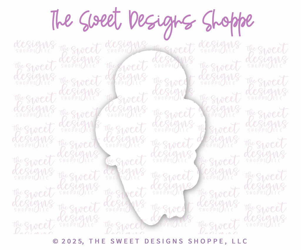 Cookie Cutters - Coquette Ice Cream - Cookie Cutter - The Sweet Designs Shoppe - TSDS - - 4th,4th July,4th of July,ALL,Cookie Cutter,Patriotic,Promocode,STL,Summer,Sweet,Sweets