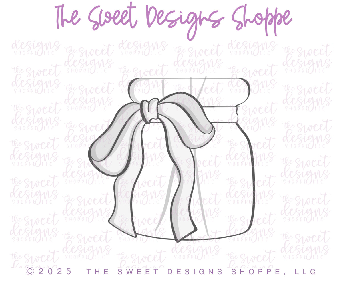 Cookie Cutters - Coquette Jar - Cookie Cutter - The Sweet Designs Shoppe - TSDS - - ALL,Cookie Cutter,Easter,Easter / Spring,Leaves,Leaves and Flowers,mother,mothers,Mothers Day,Nurse,Nurse Appreciation,Promocode,STL,Teacher,Teacher Appreciation,Trees Leaves and Flowers,valentine,Valentine's,Wedding,Wedding Favors,Woodlands Leaves and Flowers