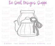 Cookie Cutters - Coquette Kettle - Cookie Cutter - The Sweet Designs Shoppe - TSDS - - ALL,Bridal,Bridal Shower,Cookie Cutter,Coquette,Easter,Easter / Spring,Food & Beverages,Food and Beverage,Promocode,STL,tea