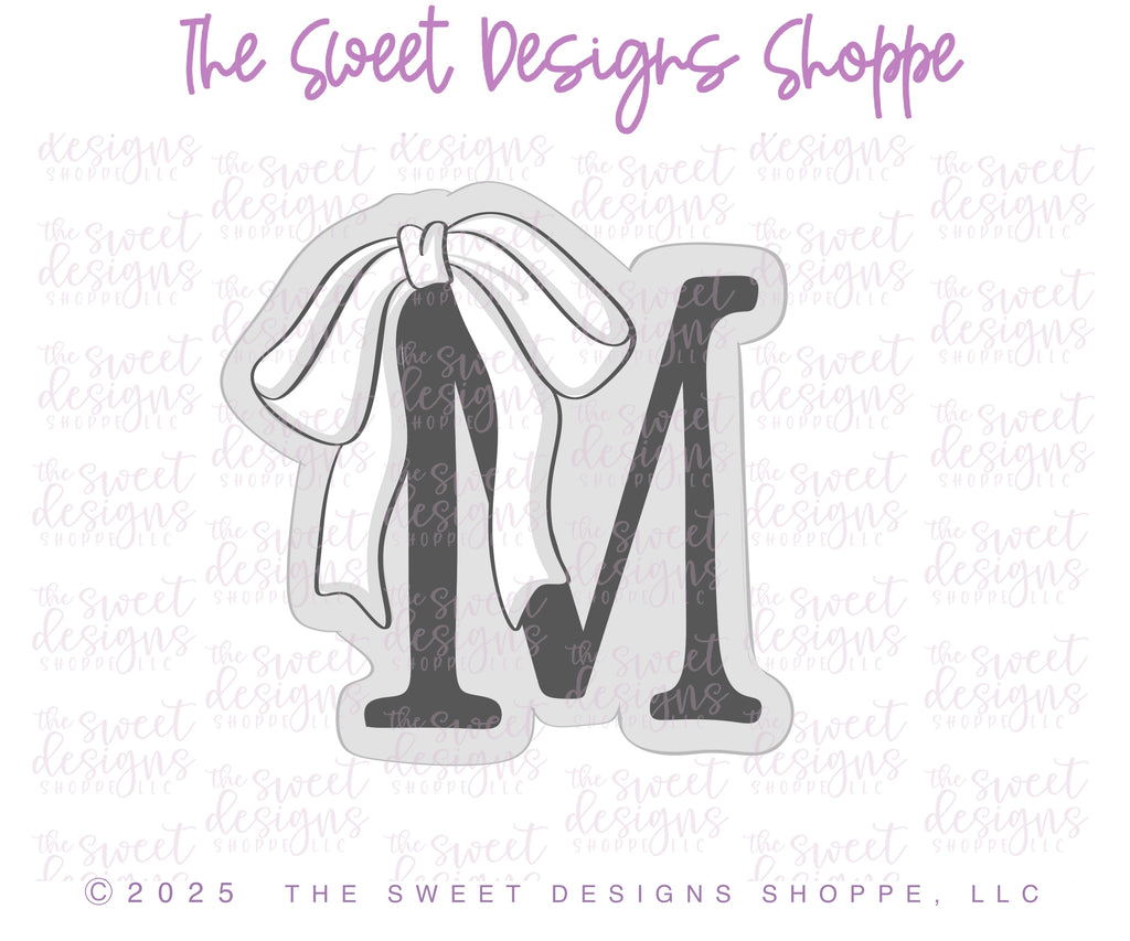 Cookie Cutters - Coquette "M" - Cookie Cutter - The Sweet Designs Shoppe - TSDS - - ALL,Cookie Cutter,handlettering,letter,Lettering,Letters,letters and numbers,MOM,Mom Plaque,mother,mothers,Mothers Day,Promocode,STL