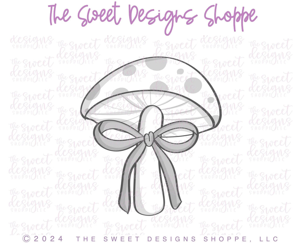 Cookie Cutters - Coquette Mushroom - Cookie Cutter - The Sweet Designs Shoppe - TSDS - - ALL,Cookie Cutter,Coquette,Father,Fruits and Vegetables,MOM,mother,Mothers Day,Nature,Promocode,Spring,STL