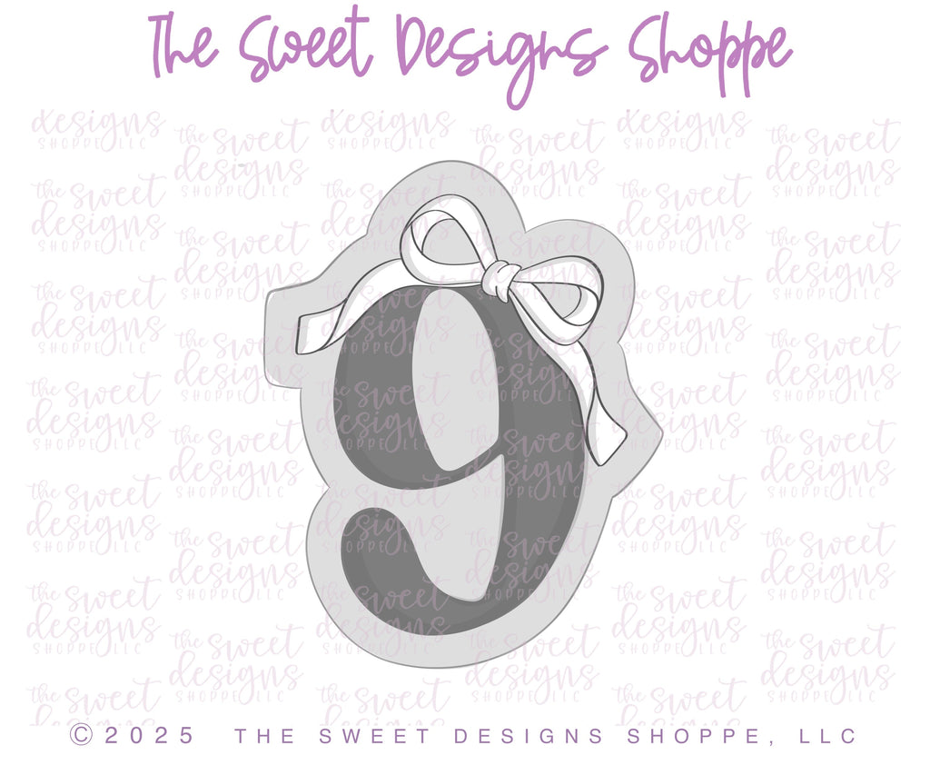 Cookie Cutters - Coquette Nine - Cookie Cutter - The Sweet Designs Shoppe - TSDS - - 9,ALL,Birthday,Cookie Cutter,Font,Fonts,kid,kids,Lettering,letters and numbers,number,numbers,NumberSet,Promocode,Series24,STL,text