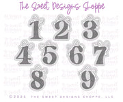 Cookie Cutters - Coquette Numbers Set - Set of 9 - Cookie Cutters - The Sweet Designs Shoppe - TSDS - - 1,2,3,4,5,6,7,8,9,ALL,Birthday,Cookie Cutter,Customize,Font,Fonts,lettering,number,numbers,numberset,Promocode,regular sets,school,set,STL,text,valentine,Valentines,Wedding,Wedding Favors