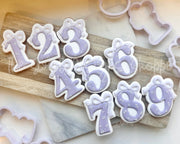 Cookie Cutters - Coquette Numbers Set - Set of 9 - Cookie Cutters - The Sweet Designs Shoppe - TSDS - - 1,2,3,4,5,6,7,8,9,ALL,Birthday,Cookie Cutter,Customize,Font,Fonts,lettering,number,numbers,numberset,Promocode,regular sets,school,set,STL,text,valentine,Valentines,Wedding,Wedding Favors