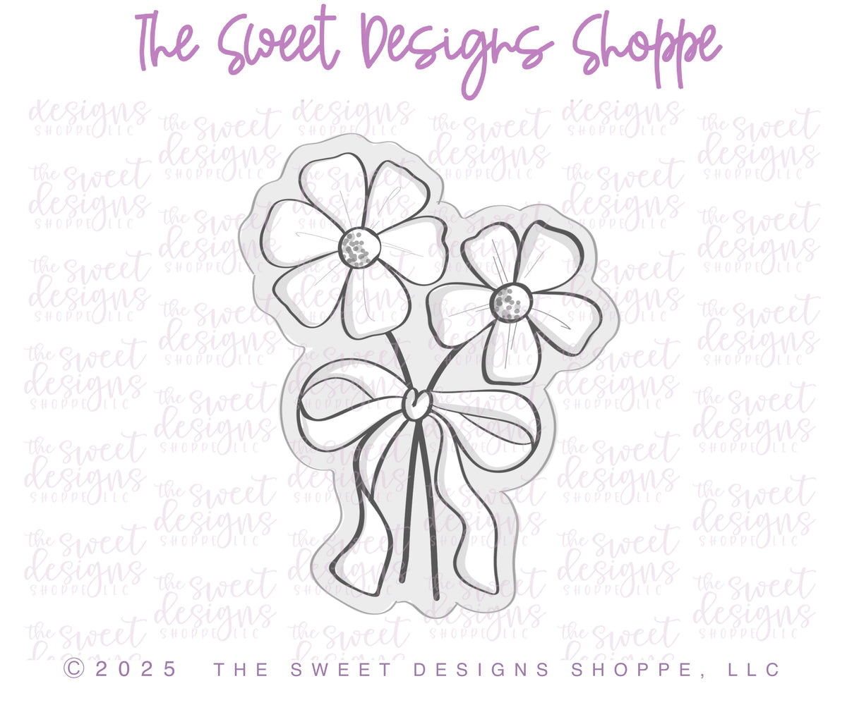 Cookie Cutters - Coquette Pair of Daisies - Cookie Cutter - The Sweet Designs Shoppe - TSDS - - ALL,Cookie Cutter,Easter / Spring,Leaves,Leaves and Flowers,mother,mothers,Mothers Day,Nurse,Nurse Appreciation,Promocode,Spring,STL,Teacher,Teacher Appreciation,Trees Leaves and Flowers,valentine,Valentine's,Wedding,Wedding Favors,Woodlands Leaves and Flowers