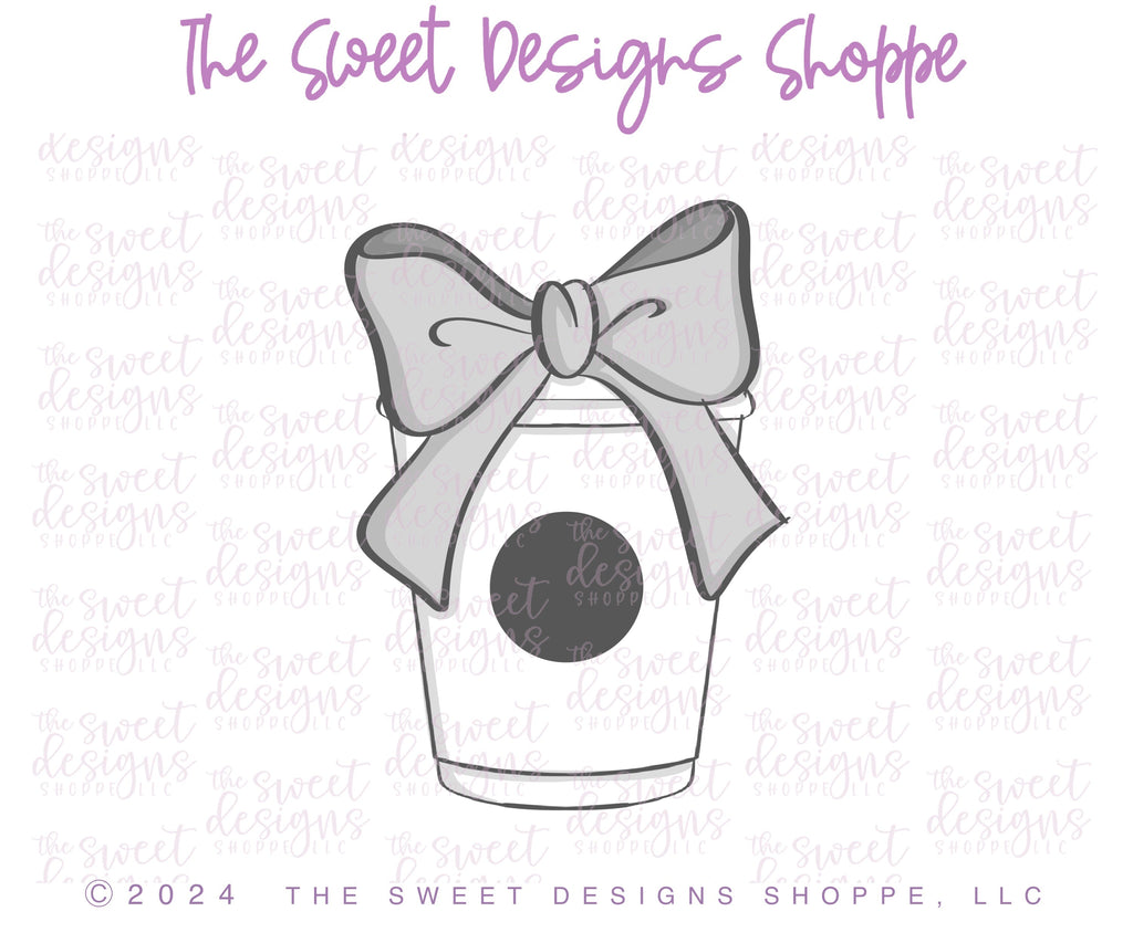 Cookie Cutters - Coquette Paper Coffee Cup - Cookie Cutter - The Sweet Designs Shoppe - - ALL, beverage, beverages, champagne, Cookie Cutter, Coquette, coquette coffee paper cup, Food & Beverages, Food and Beverage, new, Promocode, STL, valentine, Valentine's, valentines drink