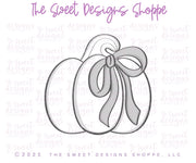 Cookie Cutters - Coquette Pumpkin - Cookie Cutter - The Sweet Designs Shoppe - TSDS - - ALL,Cookie Cutter,Coquette,coquette pumpkin,Fall,Fall / Thanksgiving,Fall Halloween,Fall Vibes,halloween,Halloween / Fall / Thanksgiving,happy halloween,Promocode,STL