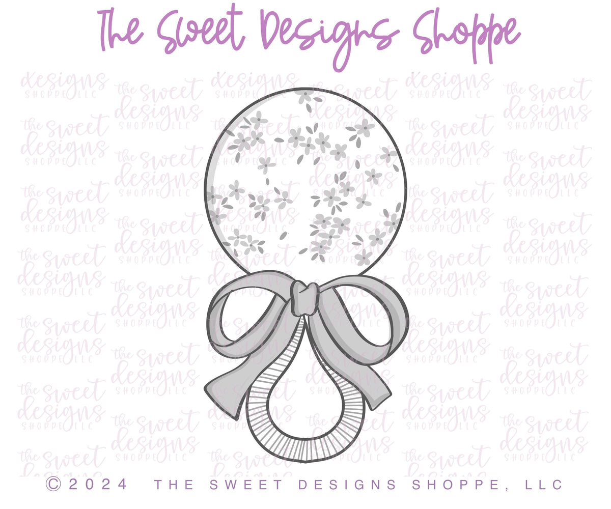 Cookie Cutters - Coquette Rattle - Cookie Cutter - The Sweet Designs Shoppe - TSDS - - ALL,Baby,Baby / Kids,Baby Bib,Baby Bottle,Baby Boy,baby girl,baby shower,baby shower favors,bib,Cookie Cutter,Promocode,STL