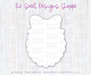Cookie Cutters - Coquette Scalloped Plaque - Cookie Cutter - The Sweet Designs Shoppe - TSDS - - ALL,Baby,Baby / Kids,Baby Bib,Baby Bottle,Baby Boy,baby girl,baby shower,baby shower favors,bib,Cookie Cutter,Plaque,Plaques,PLAQUES HANDLETTERING,Promocode,STL
