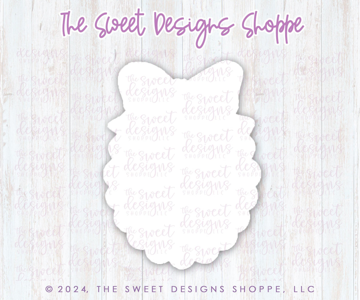 Cookie Cutters - Coquette Scalloped Plaque - Cookie Cutter - The Sweet Designs Shoppe - TSDS - - ALL,Baby,Baby / Kids,Baby Bib,Baby Bottle,Baby Boy,baby girl,baby shower,baby shower favors,bib,Cookie Cutter,Plaque,Plaques,PLAQUES HANDLETTERING,Promocode,STL