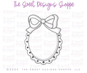 Cookie Cutters - Coquette Scalloped Plaque - Cookie Cutter - The Sweet Designs Shoppe - TSDS - - ALL,Baby,Baby / Kids,Baby Bib,Baby Bottle,Baby Boy,baby girl,baby shower,baby shower favors,bib,Cookie Cutter,Plaque,Plaques,PLAQUES HANDLETTERING,Promocode,STL
