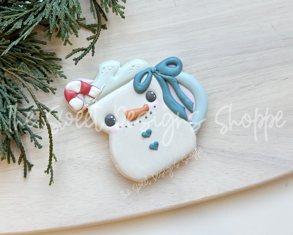 Cookie Cutters - Coquette Snowman Mug - Cookie Cutter - The Sweet Designs Shoppe - TSDS - - ALL,Christmas,Christmas / Winter,Coffee,Cookie Cutter,Coquette,Food & Beverages,Food and Beverage,hot chocolate,new,Promocode,STL