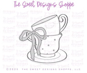 Cookie Cutters - Coquette Stacked Tea Cups - Cookie Cutter - The Sweet Designs Shoppe - TSDS - - ALL,Bridal,Bridal Shower,Cookie Cutter,Coquette,Easter,Easter / Spring,Food & Beverages,Food and Beverage,Promocode,STL,tea