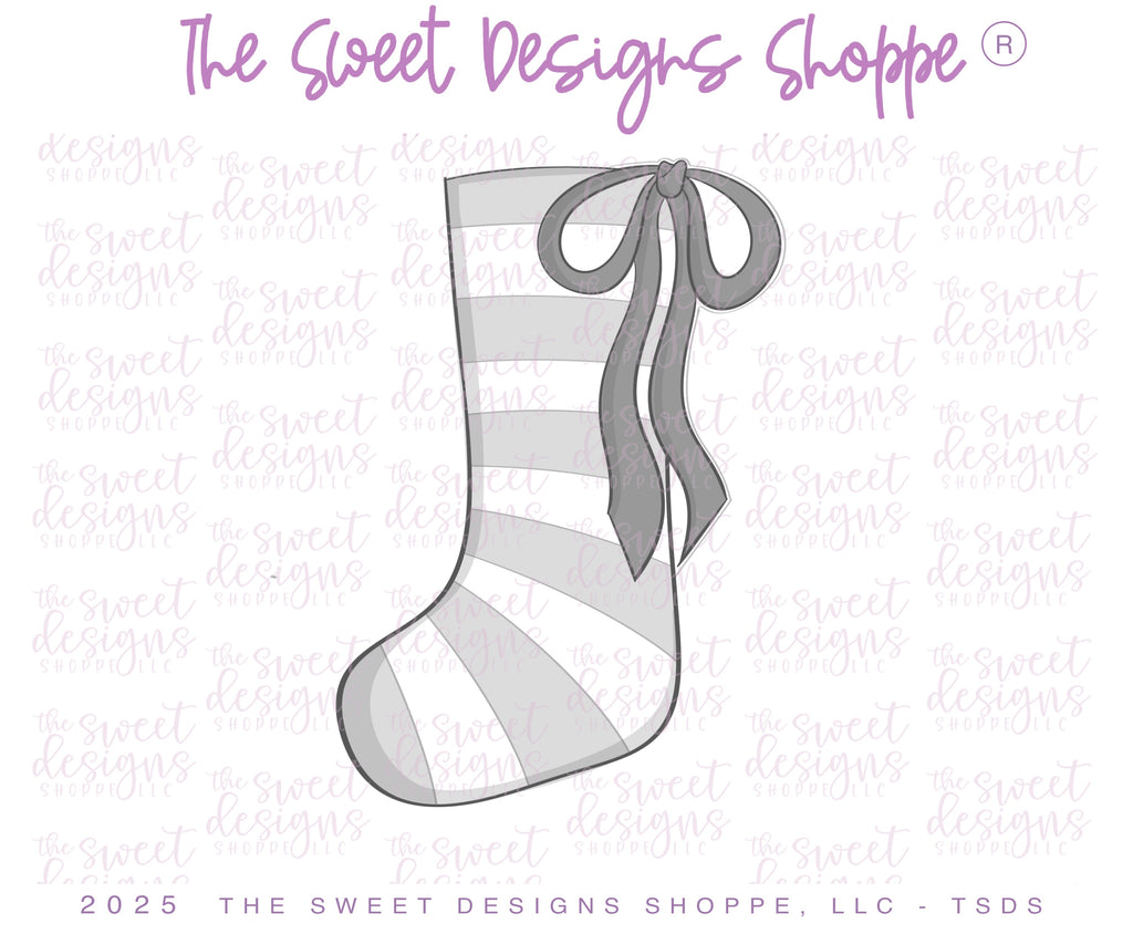 Cookie Cutters - Coquette Stocking - Cookie Cutter - The Sweet Designs Shoppe - TSDS - - ALL,Christmas,Christmas / Winter,Cookie Cutter,new,Promocode,STL
