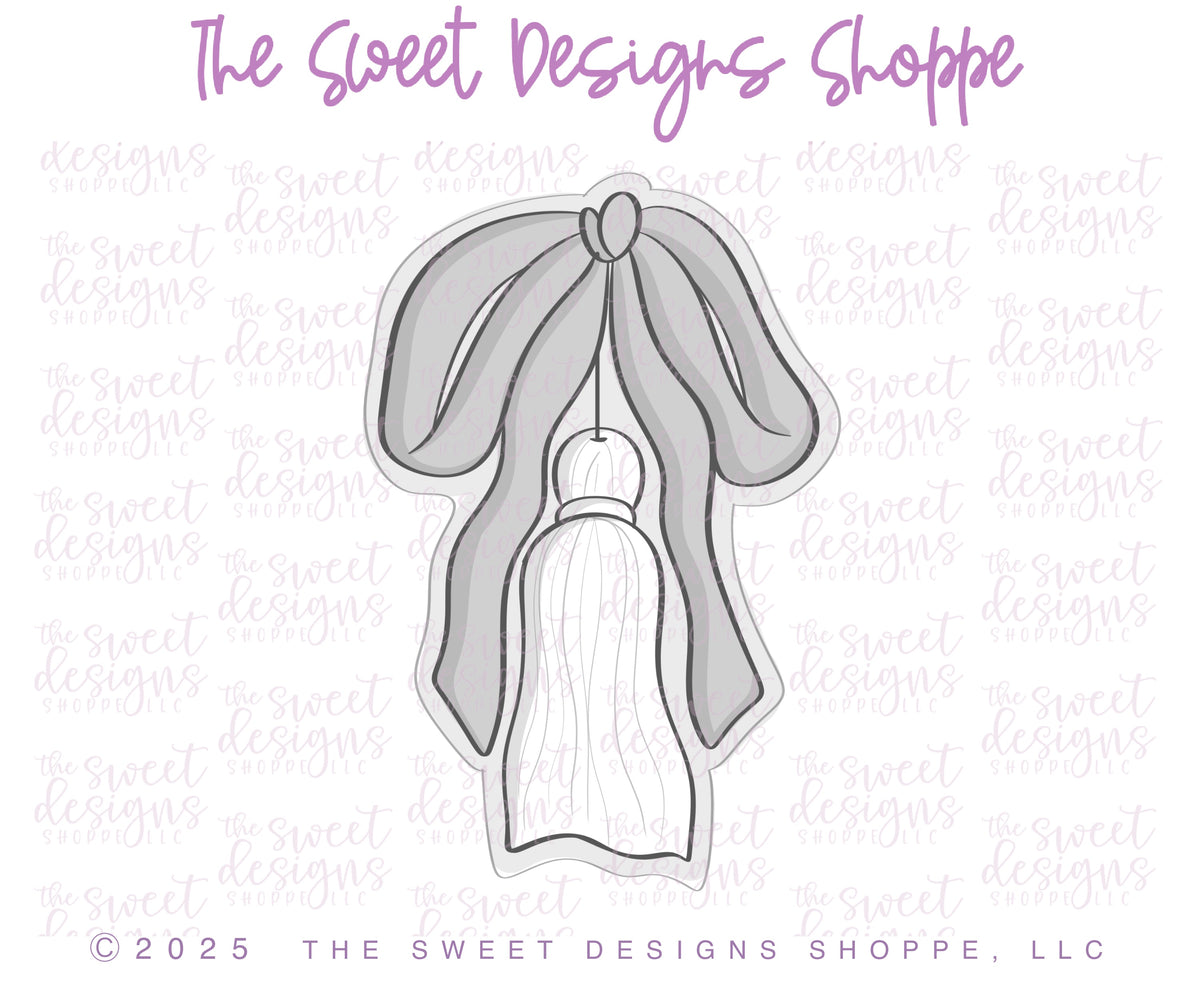 Cookie Cutters - Coquette Tassel - Cookie Cutter - The Sweet Designs Shoppe - TSDS - - ALL,award,back to school,Cookie Cutter,diploma,Grad,Graduation,graduations,mothers,Promocode,School,School / Graduation,school supplies,STL